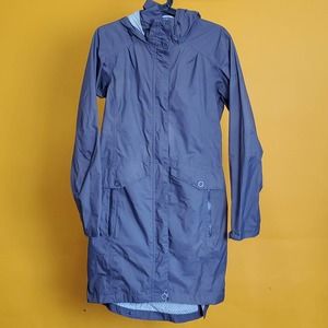 (P) Columbia Women long Jacket winter waterproof hiking omnitech w/ hood…